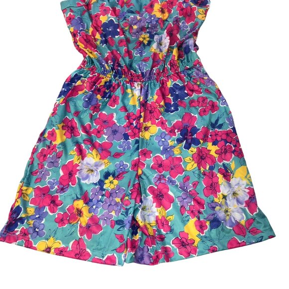 Vintage CW Classics Shorts Romper Womens Med Used Floral - Picture 5 of 16